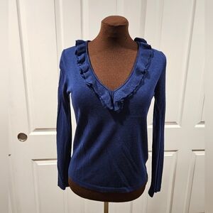 Wool Blend Ruffled Sweater